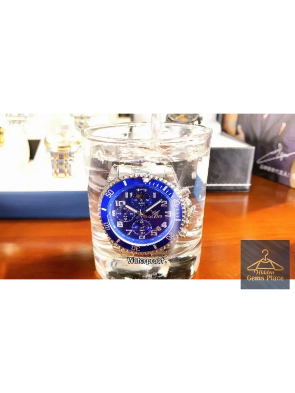Stainless Steel Men's Analog Watch Waterproof Big Face Quartz Luxury
